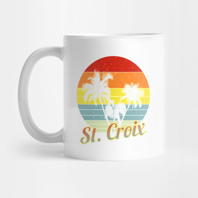 St. Croix Retro Tropical Palm Trees Vacation by macdonaldcreativestudios